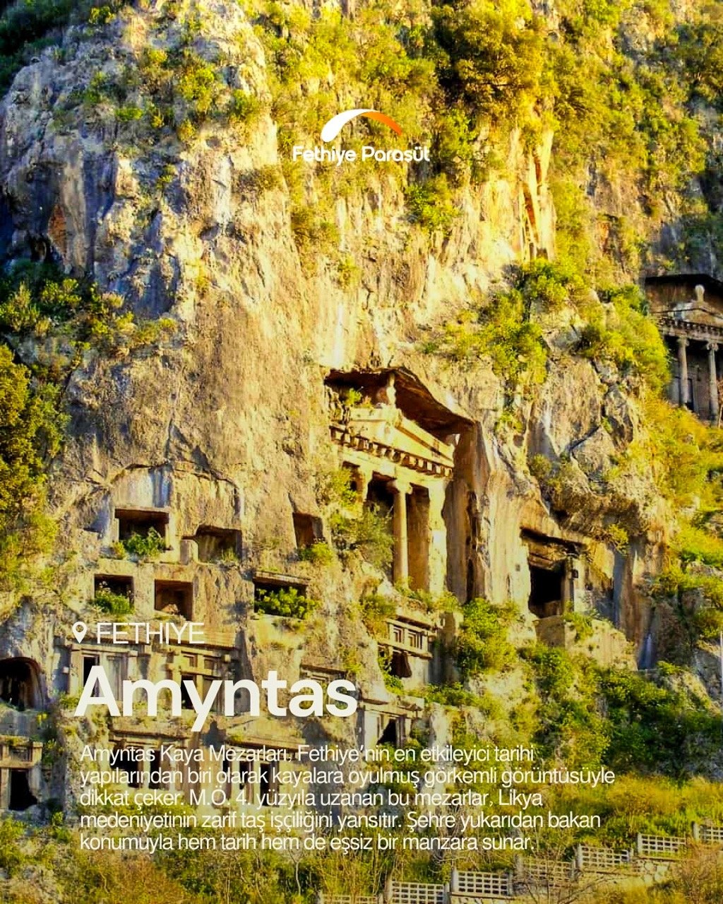Fethiye paraşüt fethiye gezilecek yerler fethiye gezi rehberi fethiye gezilecek 10 yer amyntas kaya mezarlıkları amyntas likya fethiye aktiviteler